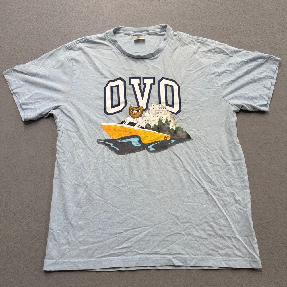 October's Very Own OVO T-Shirt Men's Medium Gray Speedboat Owl Graphic Canada